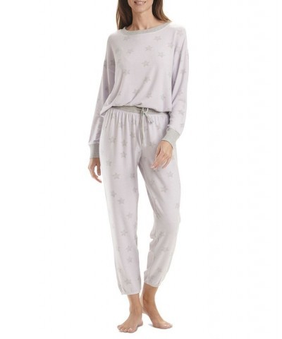 Women's Westport Long Sleeve Pajama Set Purple $28.42 Sleepwear