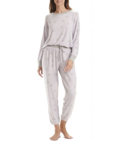 Women's Westport Long Sleeve Pajama Set Purple $28.42 Sleepwear