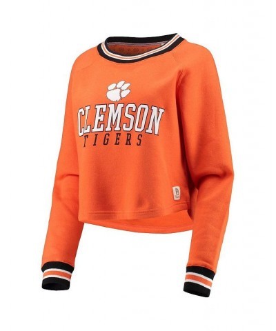 Women's Orange Clemson Tigers Cali Cozy Raglan Crop Pullover Sweatshirt Orange $26.40 Sweatshirts