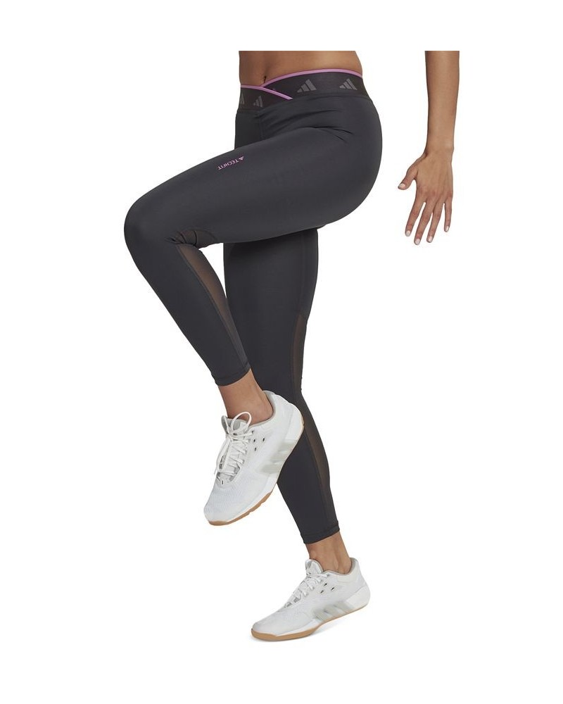 Women's Active Techfit V-Shaped Elastic Leggings Gray $24.94 Pants