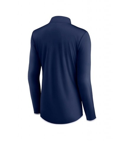 Women's Branded Navy Dallas Cowboys Worth the Drive Quarter-Zip Top Navy $36.39 Tops