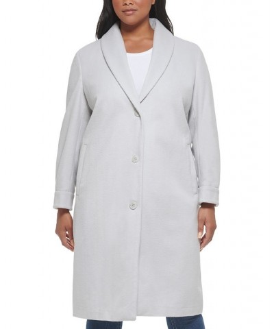 Women's Plus Size Shawl-Collar Walker Coat Pearl $98.00 Coats