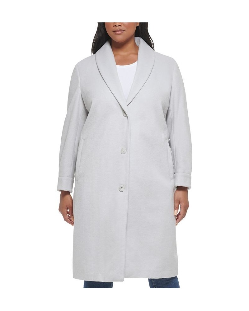 Women's Plus Size Shawl-Collar Walker Coat Pearl $98.00 Coats