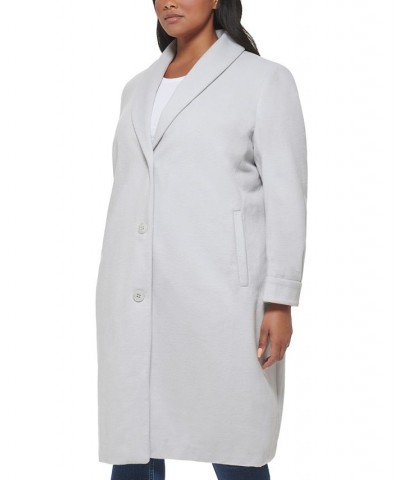 Women's Plus Size Shawl-Collar Walker Coat Pearl $98.00 Coats