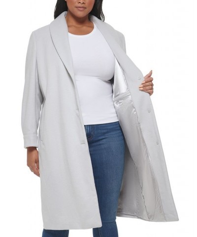 Women's Plus Size Shawl-Collar Walker Coat Pearl $98.00 Coats