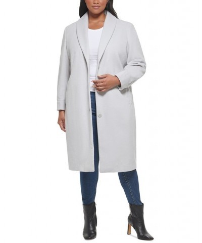 Women's Plus Size Shawl-Collar Walker Coat Pearl $98.00 Coats