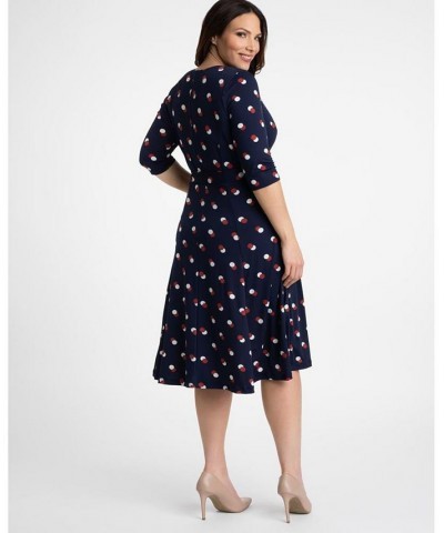 Womens Plus Size Essential Wrap Dress Black $44.28 Dresses