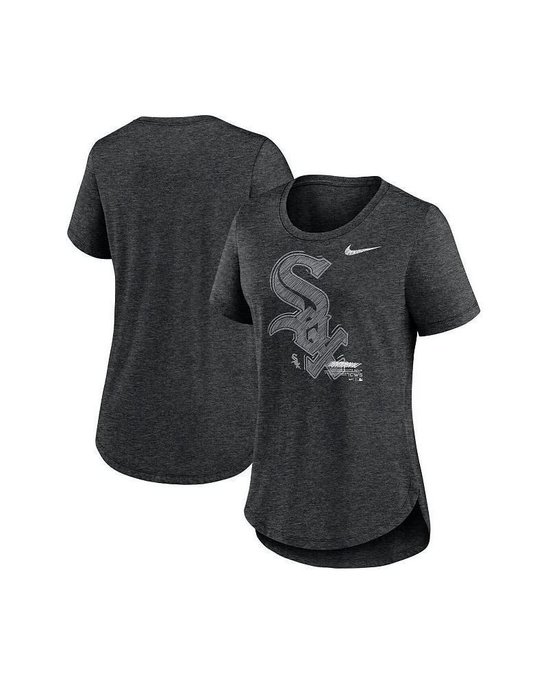 Women's Heather Black Chicago White Sox Touch Tri-Blend T-shirt Heather Black $25.19 Tops