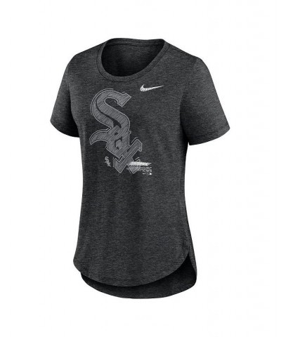 Women's Heather Black Chicago White Sox Touch Tri-Blend T-shirt Heather Black $25.19 Tops