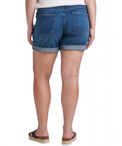 Plus Size Alex Mid Rise Boyfriend Shorts Brilliant Blue $21.56 Shorts