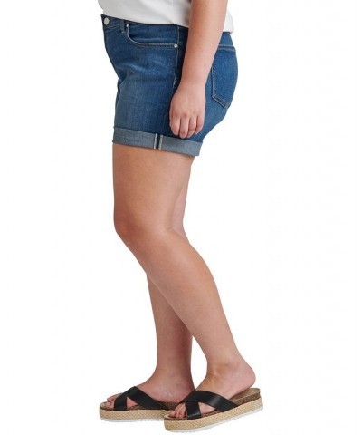 Plus Size Alex Mid Rise Boyfriend Shorts Brilliant Blue $21.56 Shorts