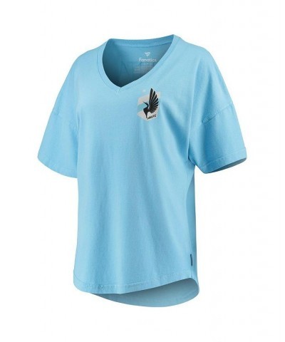 Women's Branded Blue Minnesota United FC Spirit Jersey V-Neck T-shirt Blue $31.50 Tops