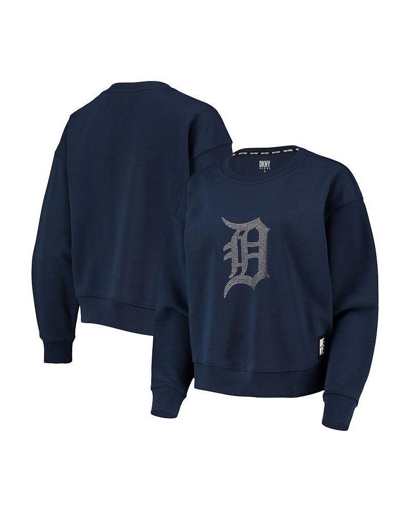 Women's Navy Detroit Tigers Carrie Pullover Sweatshirt Navy $37.60 Sweatshirts