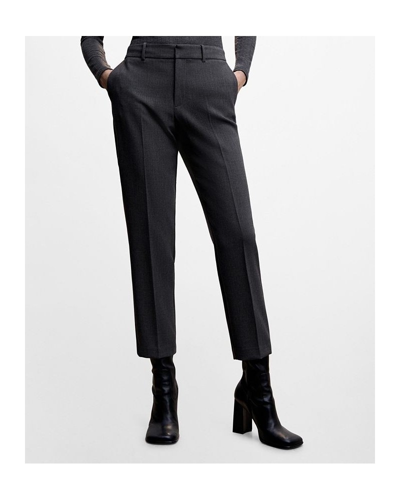 Women's Straight Suit Pants Light Heather Gray $37.79 Pants