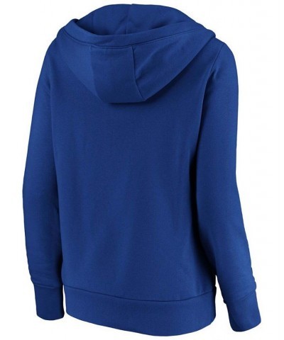 Plus Size Royal Texas Rangers Victory Script Crossover Neck Pullover Hoodie Royal $38.40 Sweatshirts