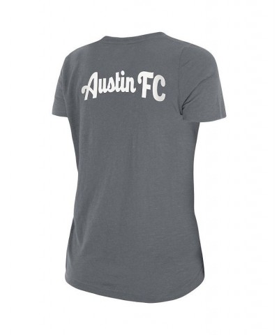 Women's by New Era Gray Austin FC Front Twist T-shirt Gray $23.64 Tops