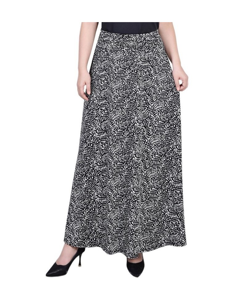 Petite Maxi A-Line Skirt with Front Faux Belt Black Spark Duo $17.40 Skirts