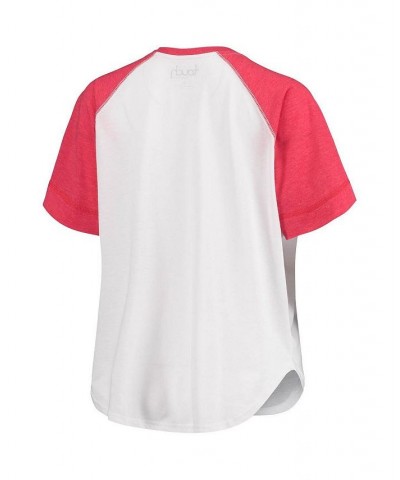 Women's White and Red LA Clippers Around the Horn Rhinestone Raglan Tri-Blend V-Neck T-shirt White, Red $18.92 Tops