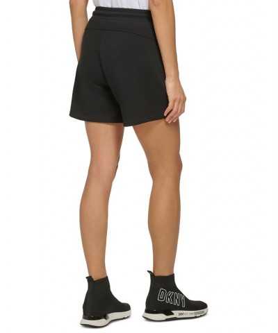 Women's Performance Cotton Logo Drawstring Shorts Black $13.09 Shorts