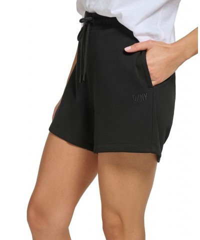 Women's Performance Cotton Logo Drawstring Shorts Black $13.09 Shorts