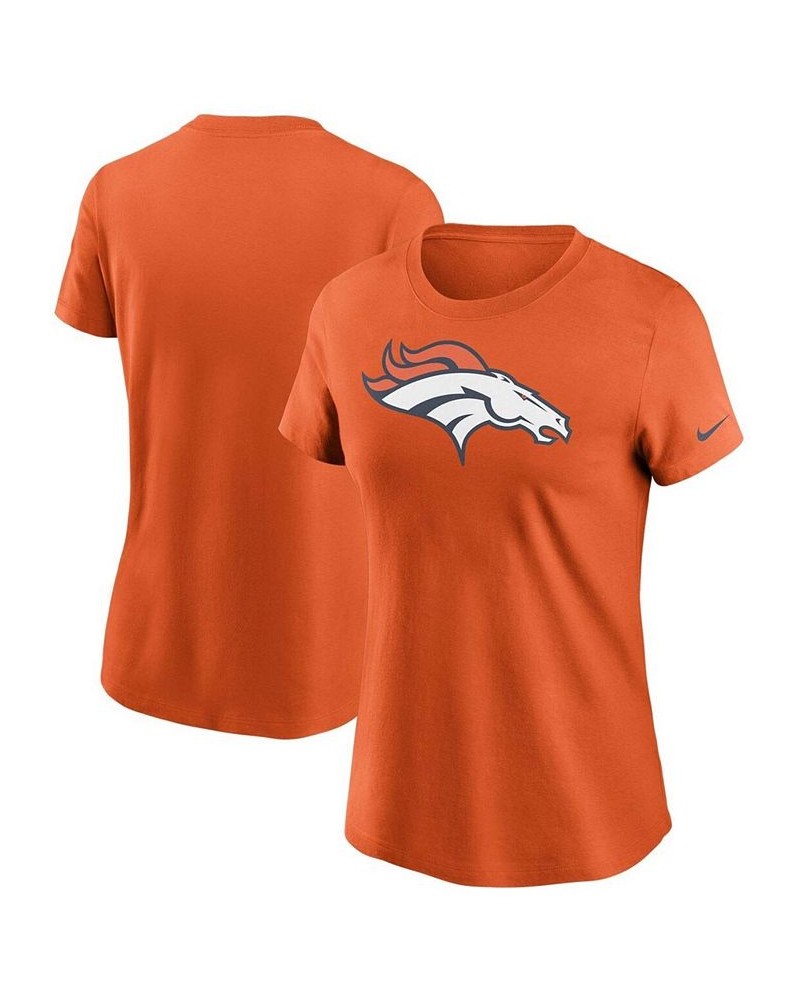 Women's Orange Denver Broncos Logo Essential T-shirt Orange $26.09 Tops