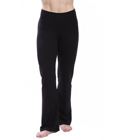 Women's High Waist Comfortable Bootleg Yoga Pants Black $36.28 Pants