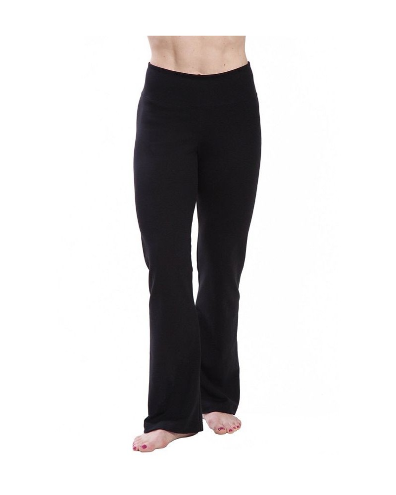 Women's High Waist Comfortable Bootleg Yoga Pants Black $36.28 Pants