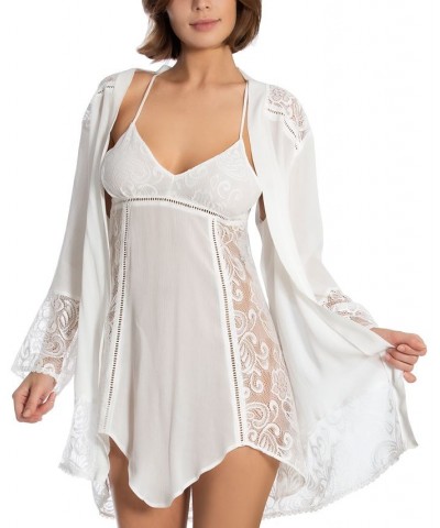 Flower Child Sheer Lace Chemise Lingerie Nightgown Ivory $13.50 Sleepwear