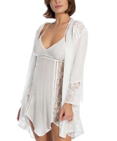 Flower Child Sheer Lace Chemise Lingerie Nightgown Ivory $13.50 Sleepwear