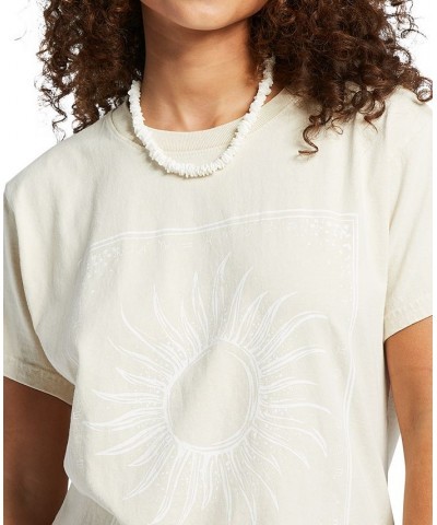 Juniors' Celeste Cotton Oversized Short-Sleeve T-Shirt Tapioca $23.50 Tops