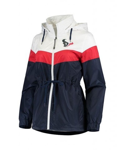 Women's White and Navy Houston Texans Stadium Full-Zip Hoodie Jacket White, Navy $45.89 Jackets