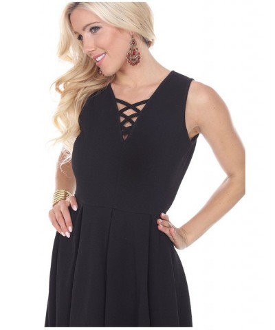 Women's Shay Fit and Flare Dress Black $33.32 Dresses