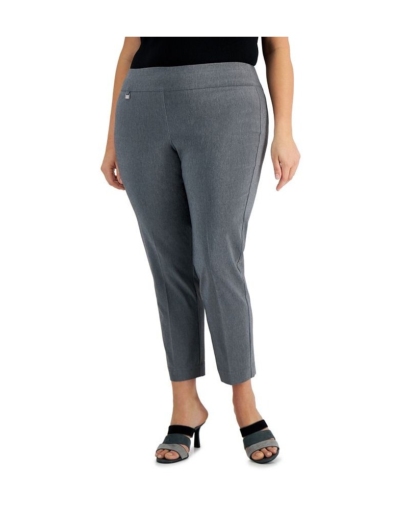 Petite Plus Size Pull-On Skinny Pants Light Grey Heather $16.50 Pants