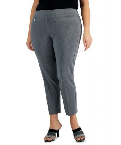 Petite Plus Size Pull-On Skinny Pants Light Grey Heather $16.50 Pants