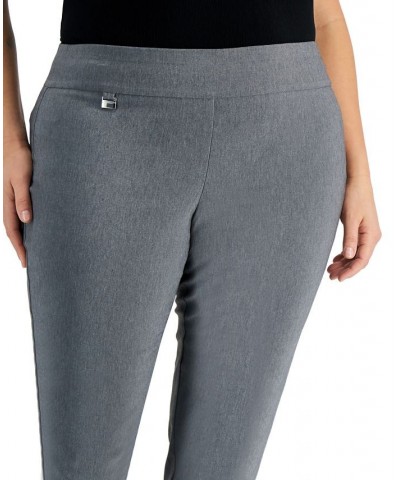 Petite Plus Size Pull-On Skinny Pants Light Grey Heather $16.50 Pants