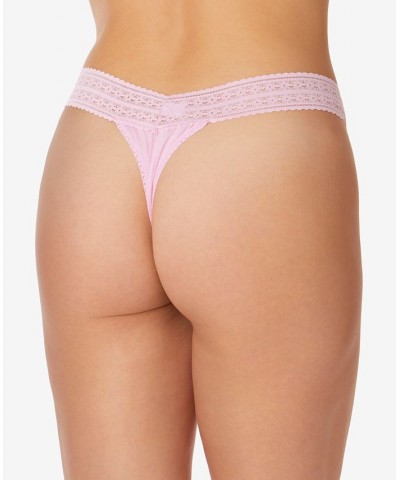 Women's One Size Dream Original Rise Thong Underwear Cotton Candy Pink $16.83 Panty