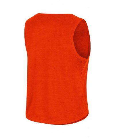 Women's Orange Clemson Tigers Hang Ten Scoop Neck Cropped Tank Top Orange $17.15 Tops