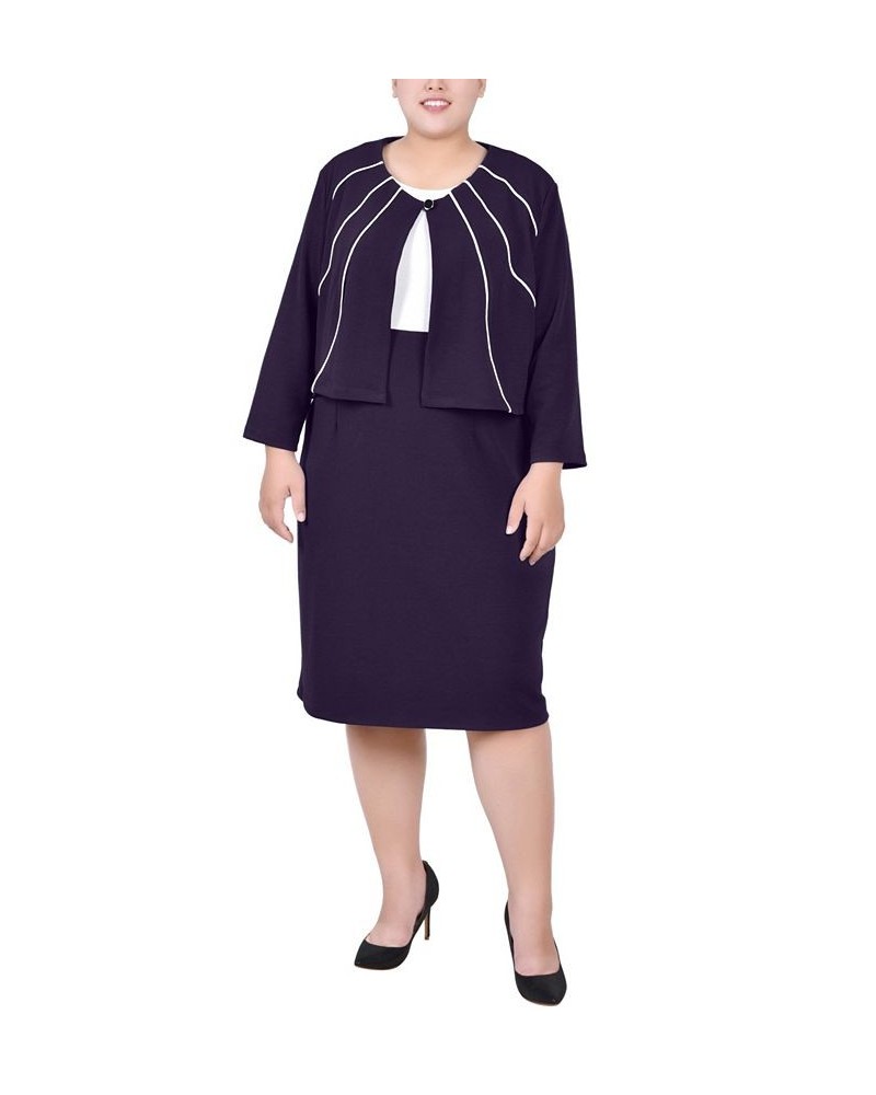 Plus Size 3/4 Sleeve Jacket and Dress Mallard $15.64 Dresses