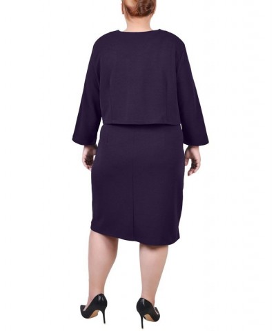 Plus Size 3/4 Sleeve Jacket and Dress Mallard $15.64 Dresses