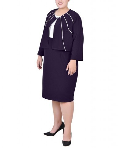 Plus Size 3/4 Sleeve Jacket and Dress Mallard $15.64 Dresses