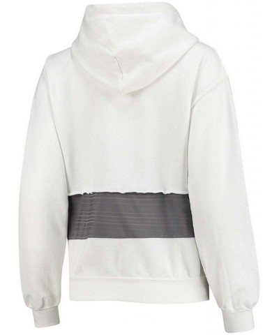 Women's White Atlanta Falcons Crop Dolman Pullover Hoodie White $35.20 Sweatshirts