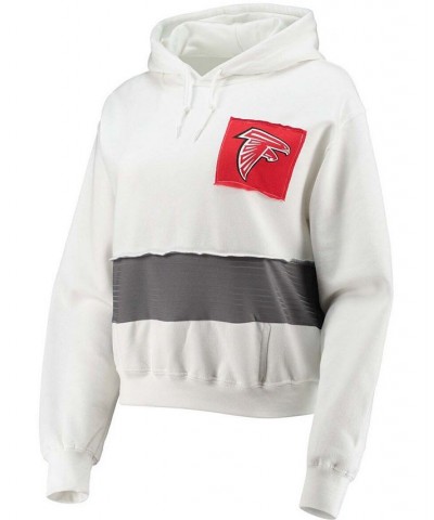 Women's White Atlanta Falcons Crop Dolman Pullover Hoodie White $35.20 Sweatshirts