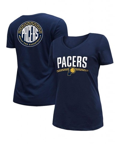 Women's Navy Indiana Pacers 2022/23 City Edition V-Neck T-shirt Blue $16.40 Tops