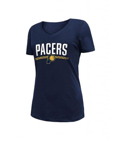 Women's Navy Indiana Pacers 2022/23 City Edition V-Neck T-shirt Blue $16.40 Tops