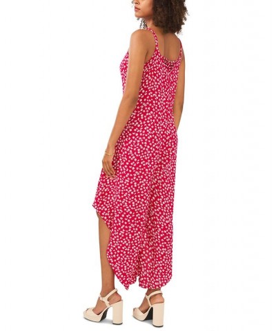 Women's Wide-Leg Challis Jumpsuit Berry/white $33.18 Pants