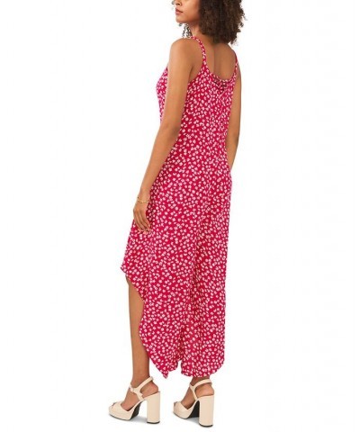 Women's Wide-Leg Challis Jumpsuit Berry/white $33.18 Pants