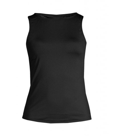 Women's Mastectomy High Neck UPF 50 Sun Protection Modest Tankini Swimsuit Top Black $40.65 Swimsuits