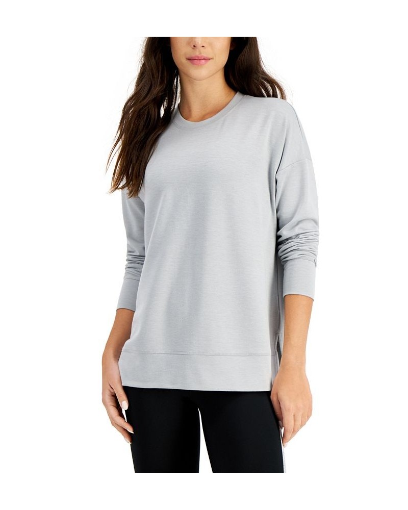 Women's Active Solid Crewneck Top Gray $12.20 Sweatshirts