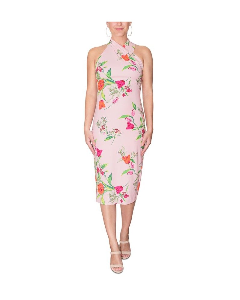 Harland Floral-Print Midi Dress Soft Tulip Floral $43.86 Dresses