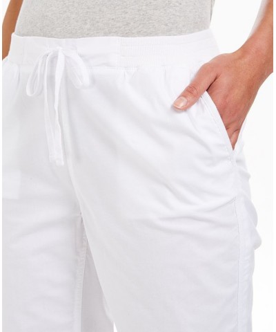 Women's Pull On Cuffed Pants Bright White $19.11 Pants